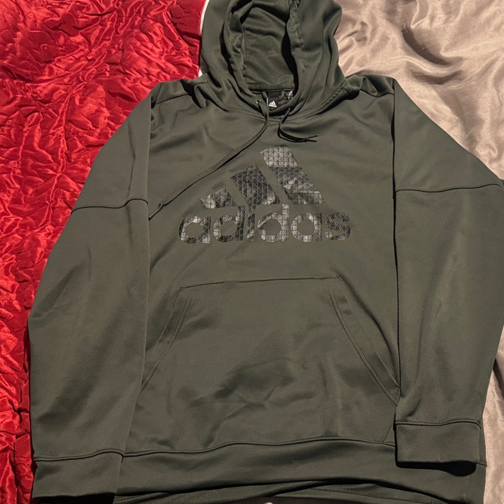 Men’s Adidas Dark Green Pullover with Logo